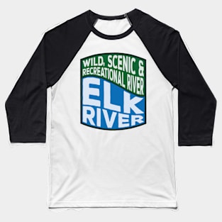 Elk River Wild, Scenic and Recreational River Wave Baseball T-Shirt